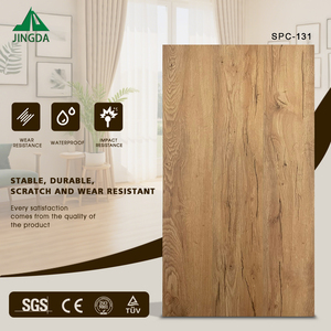 Factory Wholesale 100% Waterproof SPC Flooring <strong>Light</strong> <strong>Oak</strong> 4mm Waterproof Click Lock System for Indoor Residential Hotel Area - Product Image 1