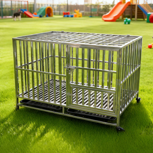 304 Stainless Steel Dog Crates Heavy Duty Rustproof Kennel, Anti-Corrosion <strong>Cages</strong> with Wheels, Foldable Veterinary <strong>Pet</strong> Enclosure - Product Image 2