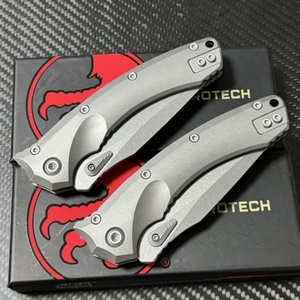 Couteau Dragon à Double Lame Micro Tech de Haute Qualité en Acier Inoxydable D2, Manche en Aluminium Personnalisable pour Usage Industriel et Quotidien (EDC) - Product Image 5