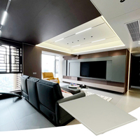 Panneaux en aluminium légers, plats, alvéolés et thermolaqués pour plafonds sans cadre avec spots encastrés surdimensionnés pour salons