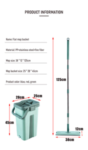 Mopa Plana Magnética de Microfibra 360 Magic con Cubo Separador, Juego de Cubo Separado para Uso en Seco y Húmedo, Fácil de Usar para la Limpieza de Pisos - Product Image 2