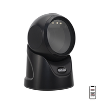 Lecteur de codes-barres 2D 1D Alacrity QR omnidirectionnel de bureau, scanner de codes-barres, capture les codes-barres à partir de l'écran du téléphone portable, noir
