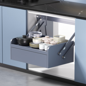Système de rangement motorisé TSD pour cuisine : panier de rangement escamotable sous armoire, vente en gros usine - Product Image 3
