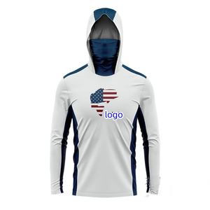 RTS UPF 50+ Visshirt met capuchon voor heren en dames, ademend, vochtregulerend, lange mouwen, geschikt voor vissen en wandelen - Product Image 1