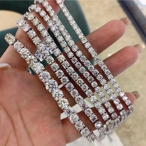 سوار تنس من الماس المختبري IGI GIA، ذهب حقيقي عيار 10 و14 و18، ماس CVD VVS مصنوع في المختبر 3-5 مم، إسورة للنساء والرجال، مجوهرات فاخرة - Product Image 3