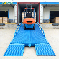 Rampe de chargement mobile pliable CE approuvée 8/10/12T pour camions, niveleur de quai télescopique haute résistance pour levage
