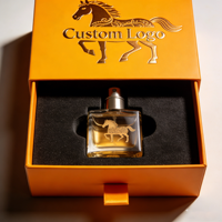 Boîte rigide en carton pour parfum avec poignée à languette, logo personnalisé, insert en mousse et dorure à chaud pour l'expédition de parfums en gros pour petites entreprises