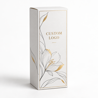 Boîte en carton blanc avec logo personnalisé en relief, emballage de parfum et de cosmétiques, boîte pliante