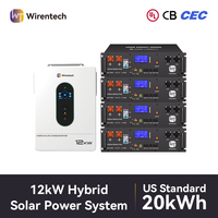Batterie de rack 51,2 V 100 Ah, onduleur hybride 12000 W, certifié CB CE PSE UN38.3, pour système de stockage d'énergie résidentiel (ESS) et alimentation solaire de secours