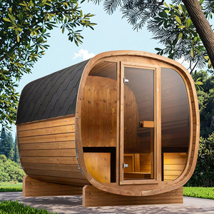Modern Design 4 Person Finnish <strong>wood</strong> Sauna Large Outdoor Cube Sauna Traditional Steam Wooden Cabin With Electric Stove For Villa - Product Image 4