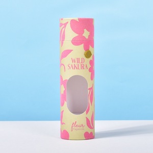 Boîte cylindrique en papier kraft 100 % recyclable et biodégradable, emballage en tube de papier avec marquage à chaud pour bougies, cosmétiques, parfums et diffuseurs à bâtonnets - Product Image 4