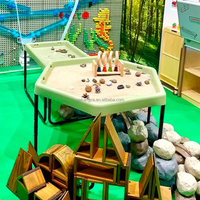 Mesa de Juego Sensorial Ajustable para Niños Pequeños, Multiusos, para Arena y Agua, para Uso en Interiores y Exteriores, KANGYA SS27, Capacidad de 100 kg