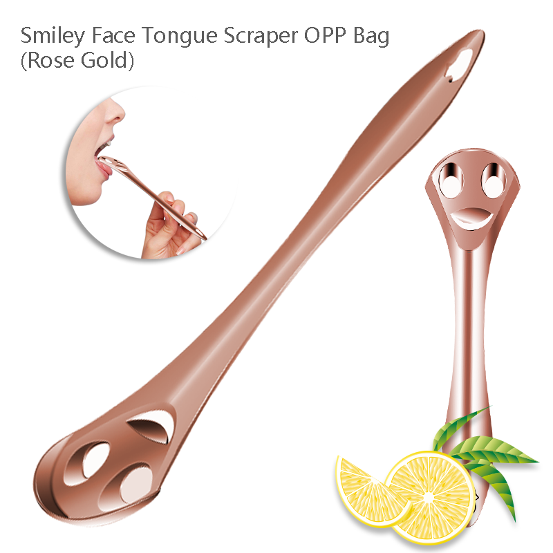 Sac OPP pour grattoir langue Smiley (Rose Gold)