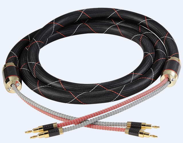 High End OFC HiFi Speaker Cable Gold Plated Banana Plug Audiophile Audio Wire for Amplifier Home Theater , 1M/2M/3M/customized