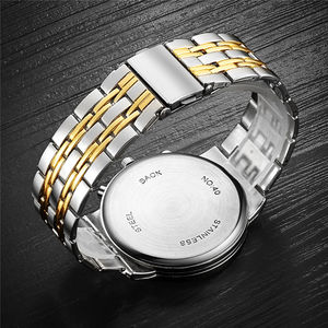 Relojes para Hombre Nuevo <span class=keywords><strong>Reloj</strong></span> <span class=keywords><strong>ORLANDO</strong></span> 001 <span class=keywords><strong>Reloj</strong></span> de Cuarzo de Moda para Hombre <span class=keywords><strong>Reloj</strong></span> de Pulsera de Acero Inoxidable Chapado en Oro y Plata Masculino Relogio - Product Image 4