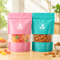 Vente en gros de sachets refermables en Mylar recyclables de 3 oz pour bonbons, thé, café, en-cas, emballage alimentaire, matériel d'emballage, sac d'emballage