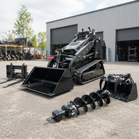 Chargeuse sur chenilles V1000 certifiée CE avec moteur Kubota, livraison rapide, mini-chargeuse compacte, 2 pompes, moteur haute efficacité, accessoires