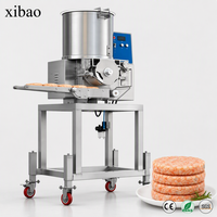 Machine professionnelle de fabrication de galettes de hamburger en acier inoxydable, équipement automatique de formage de burgers à vendre