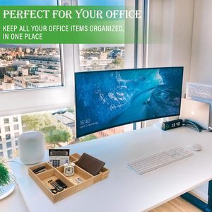 8 pcs tre ngăn kéo tổ chức Lưu trữ hộp đa sử dụng tre bin Set tre gỗ trường hợp - Product Image 6