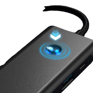 Tập trung <span class=keywords><strong>USB</strong></span>-C Hub 8-in-1 Loại C Docking Station Multiport <span class=keywords><strong>Adapter</strong></span> 1Gbps Ethernet <span class=keywords><strong>USB</strong></span> Hub 100W giao hàng điện SD Đầu đọc thẻ - Product Image 6