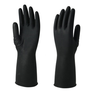 Gants épaissis en latex Gants de lavage Gants en caoutchouc résistants aux alcalis acides en plastique industriels - Product Image 2