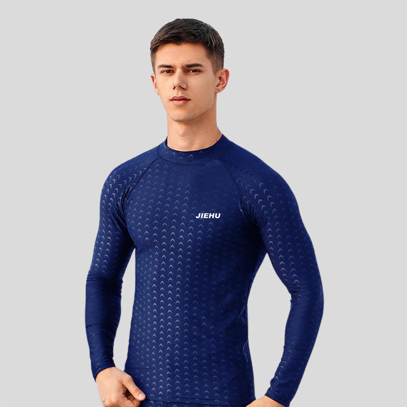 กางเกงว่ายน้ำผ้าหนังปลาฉลามเทียม - สีน้ำเงิน