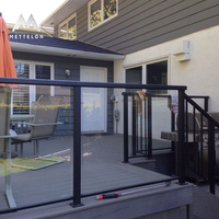 Balcons préfabriqués en aluminium avec revêtement en poudre, design personnalisé en usine, avec rampes en aluminium