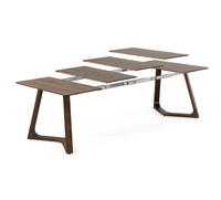Table de salle à manger extensible en bois massif de style moderne VEGA 2026 avec banc pour cuisine et villa, conçue pour le confort et le style