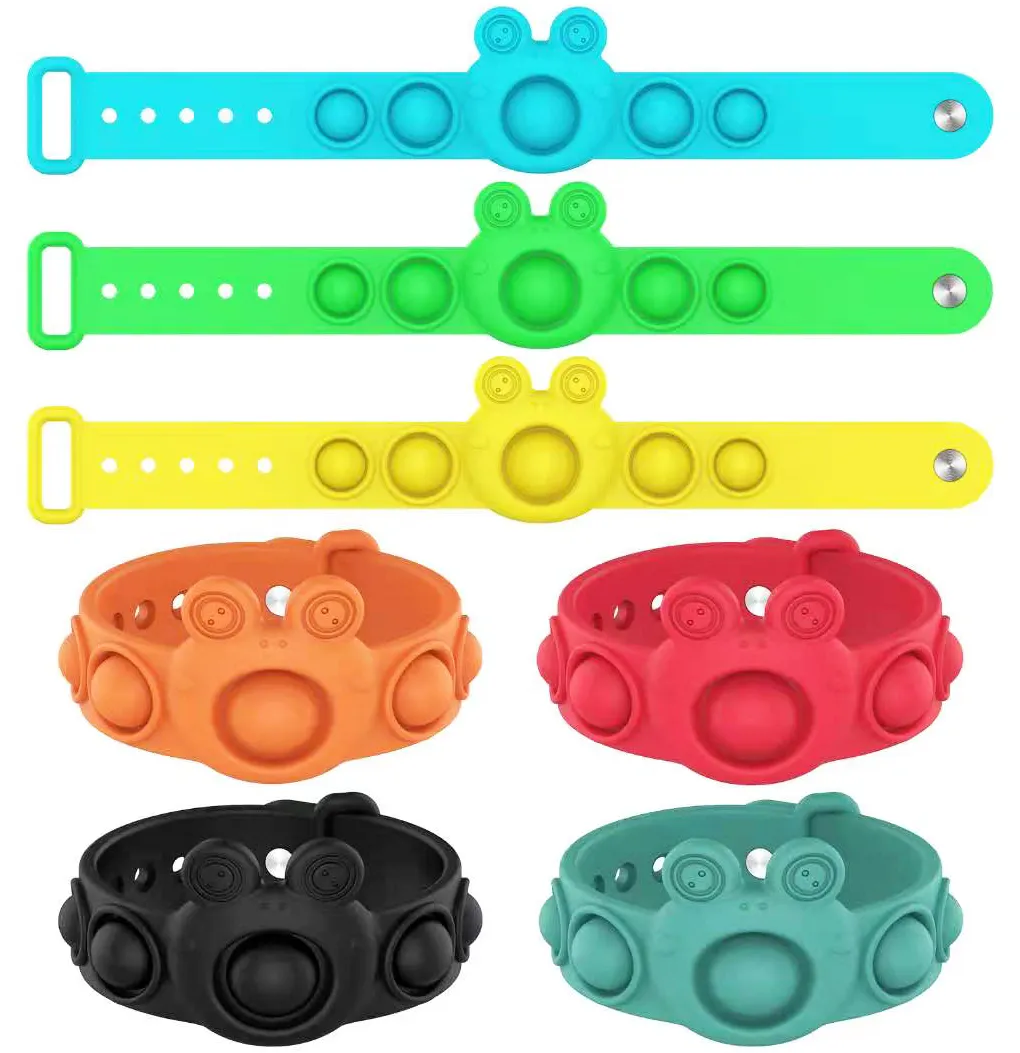 Braccialetto in silicone per bambini sensoriale tie dye toy rainbow push antistress braccialetto sensoriale giocattoli braccialetto pop fidget