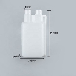 Botella Dosificadora de Plástico HDPE de 100 ml, 250 ml, 500 ml, 1000 ml, con Doble Cámara, Dosificador de Medición, Cuello Doble - Product Image 1