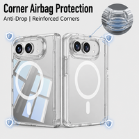 Étui pliable pour iPhone Duo Fold avec protection d'écran en verre, couvercle de charnière, béquille extensible, compatible avec la charge sans fil, OEM