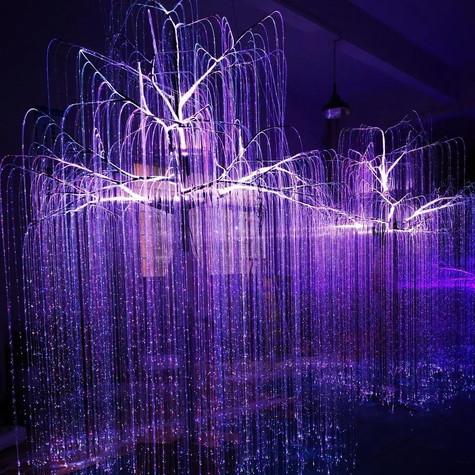 Fabrika led fiber optik ağacı aydınlatma peyzaj moda gösterisi sahne veya bahçe dekorasyon