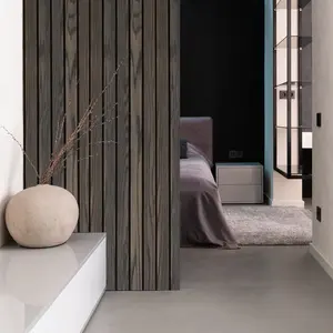 Op Maat Gemaakte Houten Muur Decoratieve Akupanel Natuurlijk Eiken Hout Latten Wandpanelen Akoestische Interieur Slatwall Houten Paneel