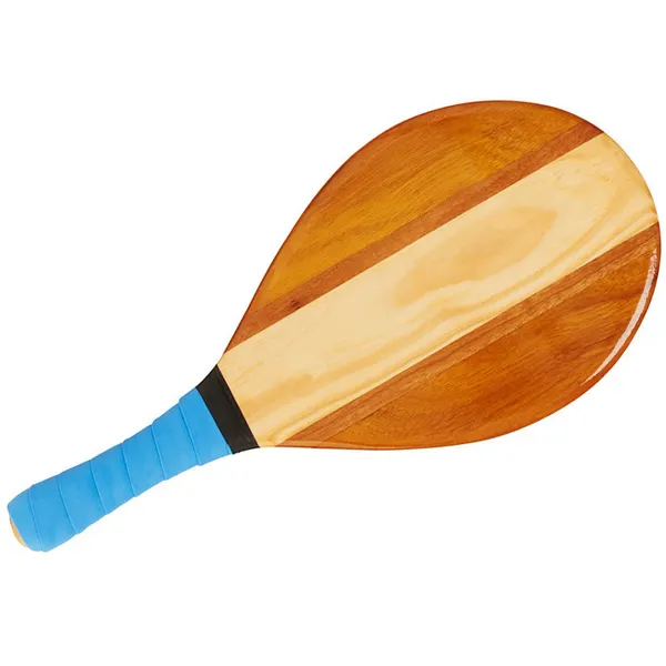 Raquete de tênis de praia profissional, remo para treinamento de madeira real de alta qualidade com bola de borracha