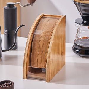 Support en bois pour filtres à café et distributeur de papier – Organisateur de cuisine portable avec rangement et distributeur pour <span class=keywords><strong>Aeropress</strong></span> - Product Image 2