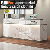 Comptoir d'accueil d'entreprise, comptoir de caisse, comptoir de bar, bureau, panneau MDF peint, pour hôtel, magasin de vêtements, salon de thé, salon de beauté