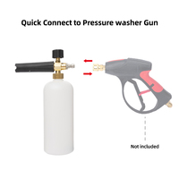 Pistolet pulvérisateur à raccord rapide 1/4'' pour nettoyeur haute pression, lance à mousse de neige, canon à mousse, pulvérisateur de mousse pour lavage de voiture