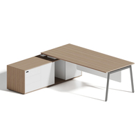 Plan de conception gratuit pour bureau de direction en bois en forme de L pour PDG, directeur général, manager - Table de bureau exécutive extensible, mobilier de bureau moderne