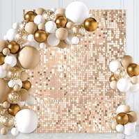 Panneau mural carré 3D brillant à paillettes pour événements de mariage, festivals, décorations de fond et enseignes