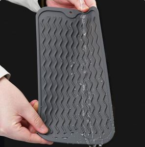 <b>Silicone</b> Drain <b>Mat</b> Water Ripple Non-Slip Kitchen Supplies Easy to Clean Heat Insulation Multifunctional Wholesale Pads & Pads - Product Image 5