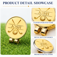 Marqueur de golf en métal personnalisé PRIMUS GOLF OEM, motif personnalisé, émail dur, souvenir de golf original avec clip pour chapeau, marqueur de balle de golf