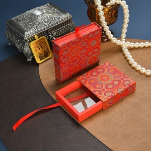 Caja flotante de PE antioxidante con grabado de joyería heredada estilo corte, tipo cajón cuadrado extraíble, para pulseras de cuentas de Buda - Product Image 4