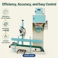 Machine d'emballage semi-automatique à un seul bac pour granulés agricoles et chimiques de 5 kg, 10 kg, 25 kg, 50 kg