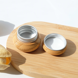 Natural Bamboo Aluminum <strong>Jars</strong> 5g <strong>Small</strong> Cosmetic Container Cream <strong>Jar</strong> - Product Image 2