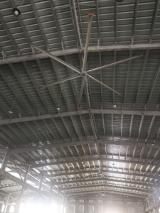 14ft 4.3M hvls Quạt trần <span class=keywords><strong>c</strong></span>ông nghiệp với động <span class=keywords><strong>c</strong></span>ơ & mang 3-năm bảo hành tiếng ồn thấp 38dB cho kho - Product Image 2