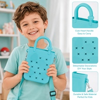 Sac à main mignon en silicone pour enfants, sac à bandoulière DIY pour filles, mini sac fourre-tout, cadeau tendance pour enfants
