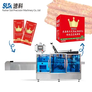 Automatic Folding Carton Filling Machine for Beef Roll Pizza Snack Food Box Packaging Machine