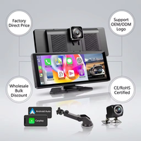 Écran portable sans fil CarPlay de 10,26 pouces, vente en gros d'usine, écran tactile HD Android Auto, prend en charge la caméra de recul 4K