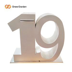 Caja de letras metálica 3D grande personalizada con acabado en polvo y luz LED integrada para letrero de dirección de villa, jardín o calle. - Product Image 6