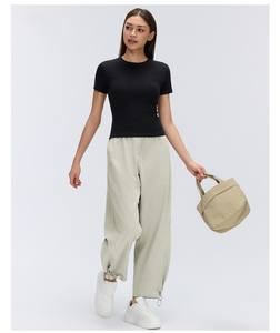 Nouveau pantalon <span class=keywords><strong>de</strong></span> jogging décontracté pour <span class=keywords><strong>femme</strong></span>, coupe courte, à cordon <span class=keywords><strong>de</strong></span> serrage, séchage rapide, respirant, idéal pour la gym, le fitness, la course et le sport – Collection Printemps-Été - Product Image 1